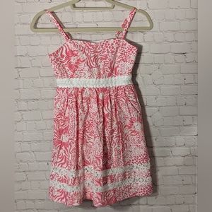 Lilly Pulitzer Pink and White Kids Dress